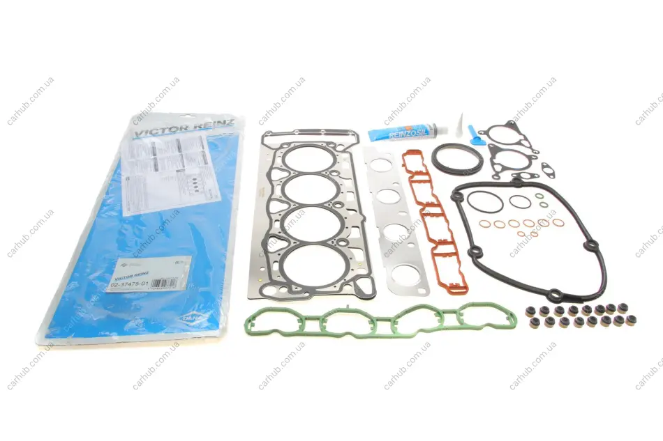 Комплект прокладок двигуна (верх) AUDI A3, A4 ALLROAD B8, A4 B8, A5, A6 C7, A8 D4, Q3, Q5, TT SEAT ALHAMBRA, ALTEA, ALTEA XL, EXEO, EXEO ST, LEON, TOLEDO III SKODA OCTAVIA II 1.8-2.0H 09.04-07.19 VICTOR REINZ 02-37475-01 (фото 1)