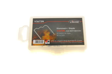 Скоба W-профіль Ø0,6 mm 100 од. VIGOR V3673N
