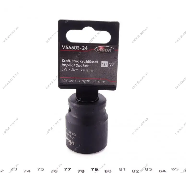 Головка торцева ударна 1/2" 24 мм VIGOR V5550S-24 (фото 1)