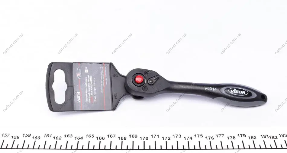 Тріскачка 1/4" 72 зубця 150 мм VIGOR V6014 (фото 1)