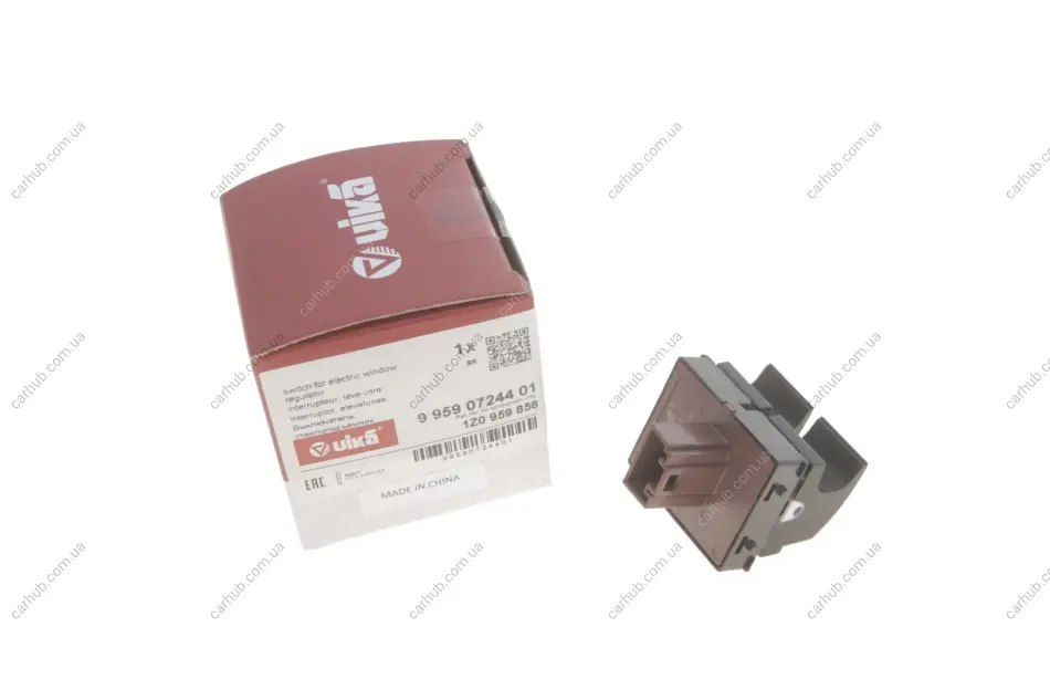 Кнопка склопідіймача Skoda Octavia II 04-13 (подвійна) VIKA Vika 99590724401 (фото 1)