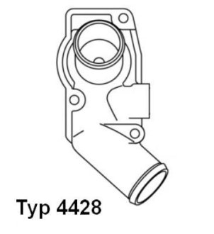 Термостат Opel Astra 2.0DI/DTI 98-05 (92°) (с корпусом)) WAHLER 4428.92D