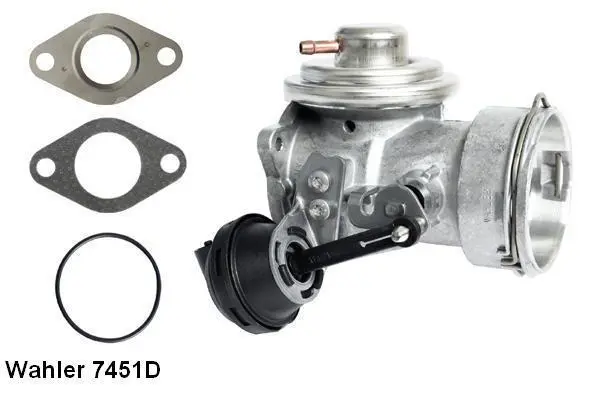 Клапан EGR VW Caddy 1.9TDI 77KW 03- WAHLER 7451D (фото 1)
