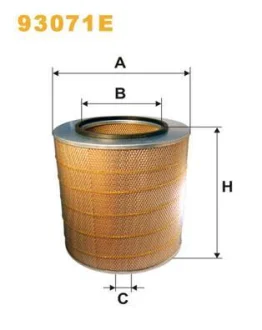 - фільтруючий елемент (x368) VOLVO 7700, 8300, 8500, 8700, 9300, 9400, 9700, 9900, B10, B12, B13, B9, N12, NL 7284-12777 01.81- WIX FILTERS 93071E