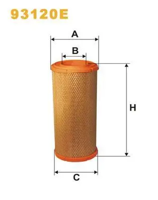Фільтр повітряний (Фільтр вставка) IVECO DAILY II, DAILY III 2.5D/2.8D 01.89-07.07 WIX FILTERS 93120E (фото 1)