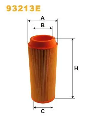 Фільтр повітряний (фільтр вставка) AEBI TERRATRAC MASSEY FERGUSON 100, 20, 200, 2000, 300, 40, 400, 4000, 500, 5000, 6000 1004-4-V2003-TE WIX FILTERS 93213E (фото 1)
