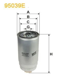 Паливний фільтр MULTICAR M31 NEW HOLLAND WORKMASTER F1CE3481R/F1CE3481T/F1CFL411S 10.09- WIX FILTERS 95039E