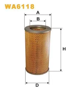 - фільтруючий елемент (x281) TOYOTA HIACE IV, HIACE V 2438-2694 08.95- WIX FILTERS WA6118 (фото 1)