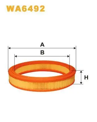 Фільтр повітряний - фільтруючий елемент (x60) MAZDA 323 III 1296-1597 08.85-04.90 WIX FILTERS WA6492 (фото 1)