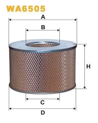 Фільтр повітряний (Фільтр вставка) TOYOTA DYNA, LAND CRUISER, LAND CRUISER 100, LAND CRUISER 80 2.5D-4.5 03.69- WIX FILTERS WA6505 (фото 1)