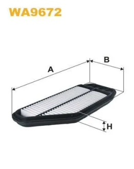 Фільтр повітряний (фільтруючий елемент) CHEVROLET SPARK 1.0-1.2LPG 03.10- WIX FILTERS WA9672