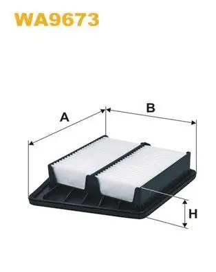 Фільтр повітряний (Фільтр вставка) HONDA ACCORD VIII 2.0 06.08-06.15 WIX FILTERS WA9673 (фото 1)