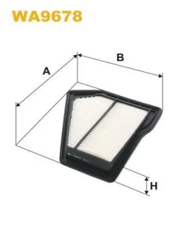 Фільтр повітряний (фільтруючий елемент) HONDA CR-V III, CR-V IV 2.2D 01.07- WIX FILTERS WA9678