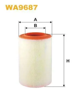 Фільтр повітряний (Фільтр вставка) ALFA ROMEO GIULIETTA 1.4/1.4LPG/2.0D 04.10-12.20 WIX FILTERS WA9687 (фото 1)