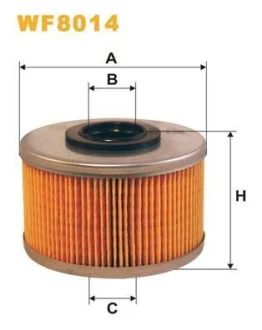 Паливний фільтр DACIA PICK UP, SOLENZA OPEL ARENA RENAULT CLIO II, CLIO II/HATCHBACK, KANGOO, KANGOO EXPRESS, LAGUNA I, MEGANE I, MEGANE I CLASSIC, MEGANE I COACH, MEGANE SCÉNIC 1.9D 09.96- WIX FILTERS WF8014