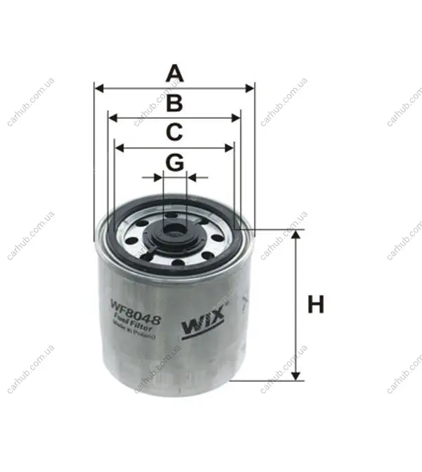 Фільтр паливний MB OM601-602 WIX FILTERS WF8048 (фото 1)