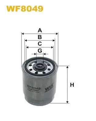 Паливний фільтр RVI B, MESSENGER OPEL ASCONA C, KADETT D, KADETT E, KADETT E COMBO, KADETT E/KOMBI 1.6D-2.8D 03.82-06.99 WIX FILTERS WF8049 (фото 1)