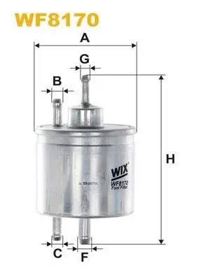 Паливний фільтр MERCEDES A (W168), VANEO (414) 1.4-2.1 07.97-07.05 WIX FILTERS WF8170 (фото 1)