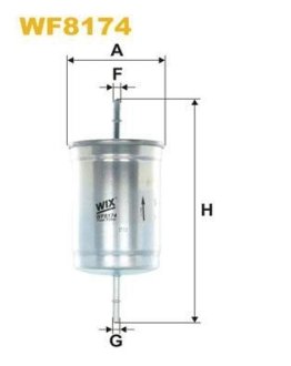 Фільтр паливний Volvo S40/S60/S80/V40/V70 1.6-2.9i 95-10/Mitsubishi Carisma 1.8 16V 97-06 WIX FILTERS WF8174