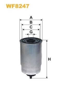 Фільтр паливний Land Rover Defender/Discovery 2.5Td5 98-16 WIX FILTERS WF8247