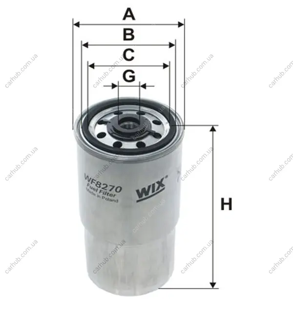 Фільтр паливний BMW 3 (E36)/5 (E34/E39)/7 (E38) 2.5D M41/M51 91-04 WIX FILTERS WF8270 (фото 1)