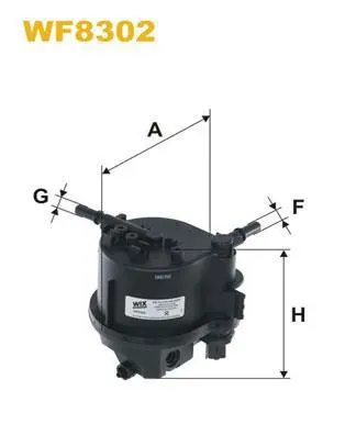 Паливний фільтр CITROEN C1, C2, C2 ENTERPRISE, C3 I, C3 II, C3 PLURIEL, NEMO, NEMO/MINIVAN, XSARA FORD FIESTA, FIESTA V, FIESTA VI, FUSION MAZDA 2 PEUGEOT 1007, 107, 206, 206+, 207 1.4D 09.01- WIX FILTERS WF8302 (фото 1)