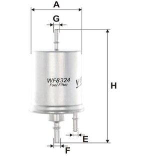 Фото фільтр паливний WIX FILTERS WF8324 Фільтр паливний WIX FILTERS WF8324