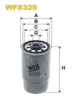 Фільтр паливний Fiat Ducato 2.0 JTD/2.8JTD 01-/Peugeot Boxer/Citroen Jumper 2.8HDI 01- WIX FILTERS WF8329
