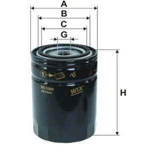 Фільтр масляний Toyota Land Cruiser (J4/J5/J6/J7/J8) 2.4-3.4 D/2.4-4.5 69-97 WIX FILTERS WL7096