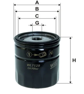 Фільтр масляний Opel 85- (benzin) WIX FILTERS WL7129