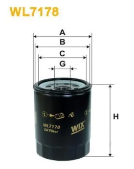 Фільтр оливний WIX FILTERS WL7178