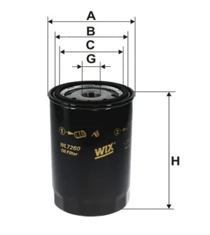 Фільтр масляний VW Passat/ Sharan 1.9TDI 93-01 WIX FILTERS WL7260