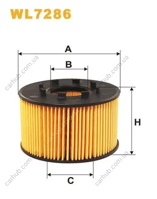 Фільтр масляний Ford Transit 2.0 TDCi 00-06 WIX FILTERS WL7286 (фото 1)
