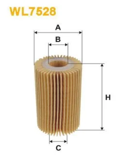 Масляний фільтр LEXUS GS, IS II, LC, LX, RC TOYOTA LAND CRUISER 200, TUNDRA 4.5D-5.7ALK 11.06- WIX FILTERS WL7528