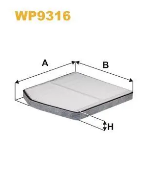 Фільтр салону VOLVO S60 I, S80 I, V70 II, XC70 I, XC90 I 2.0-4.4 05.98-12.14 WIX FILTERS WP9316 (фото 1)