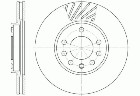 Гальмівний диск пер. OPEL Astra G, H/Zafira 98-/Meriva 03- (280*25) WOKING D6584.10