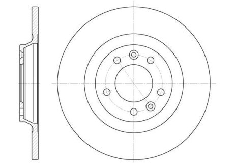Тормозной диск (задний) CITROËN C5/PEUGEOT 407/508/607/RCZ 1.6-3.0 04- WOKING D6690.00