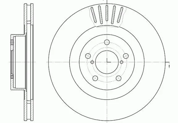 Гальмівний диск пер. SUBARU Forester 02-, Legacy 08-, Impreza, Outback 00- (293*24) WOKING D6816.10 (фото 1)
