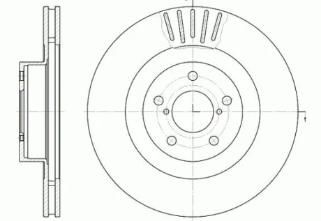 Гальмівний диск пер. SUBARU Forester 02-, Legacy 08-, Impreza, Outback 00- (293*24) WOKING D6816.10