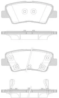 Гальмівні колодки зад. Hyundai i30/i40 11-/Kia Rio 1.4-3.8 12- (akebono) WOKING P12623.42