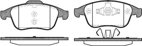 Гальмівні колодки пер. Scenic/Megane 09-16/Clio 13-21 (ATE) (155,3x63x18) WOKING P12893.00