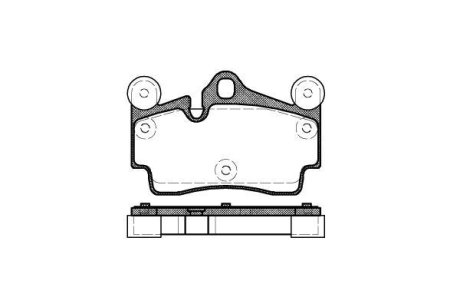 Гальмівні колодки зад. Audi Q7/Touareg/Cayenne (Brembo) (112,2x73,2x16,2) WOKING P8963.00