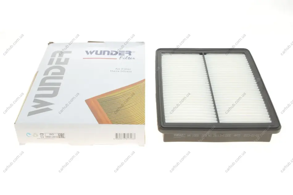 Фільтр повітряний Hyundai Sonata VII 2.0 16V 14-/Kia Optima IV 1.6-2.0 16V 12- WUNDER FILTER WH 1009 (фото 1)