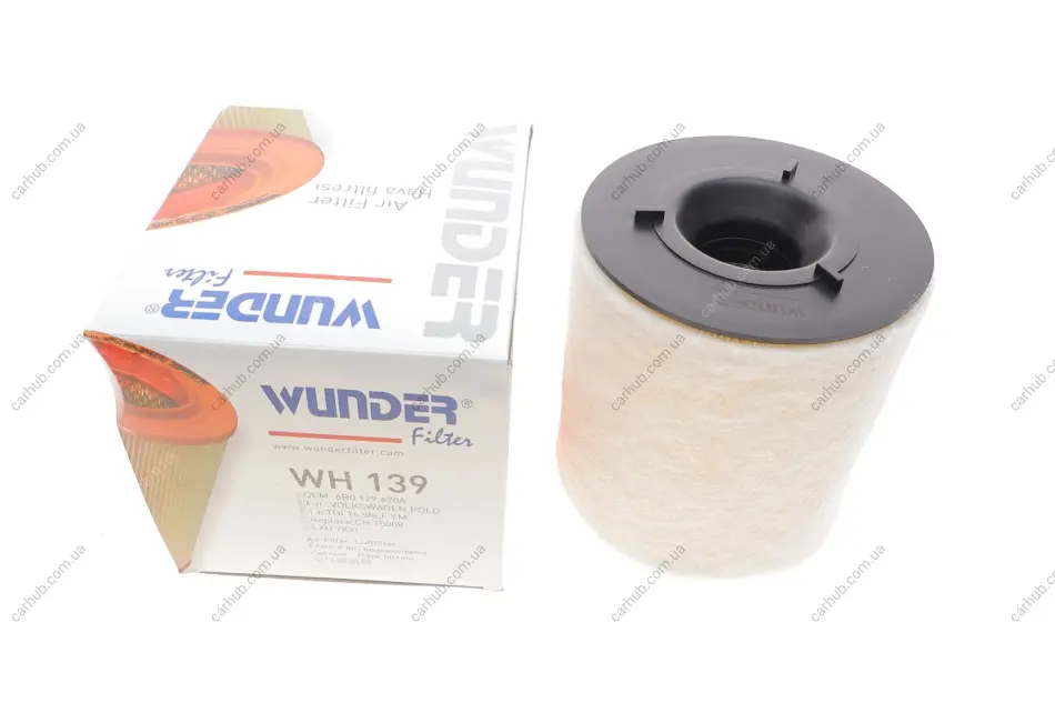 Фільтр повітряний Seat Ibiza 09-/ Skoda Fabia 10-14/Rapid 12-/VW Polo 09- WUNDER FILTER WH 139 (фото 1)