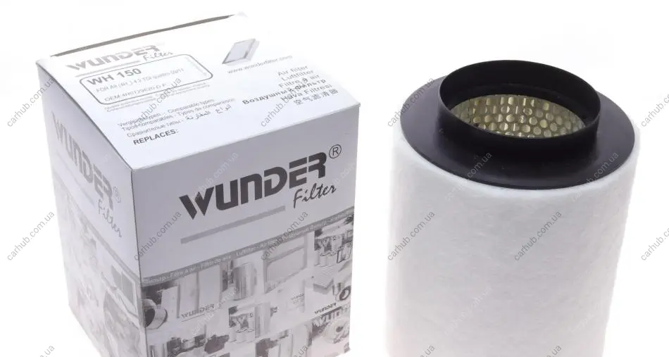 Фільтр повітряний Audi A8 2.0-4.2 TDI/TFSI 09- WUNDER FILTER WH 150 (фото 1)