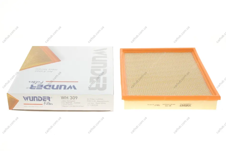 Фільтр повітряний Renault Master/Opel Movano 1.9/2.2/2.5dCi/2.5D/2.8dTi 01-03 WUNDER FILTER WH 309 (фото 1)
