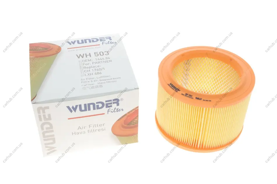 Фільтр повітряний Citroen Berlingo/Peugeot Partner 1.8/1.9D 96- WUNDER FILTER WH 503 (фото 1)