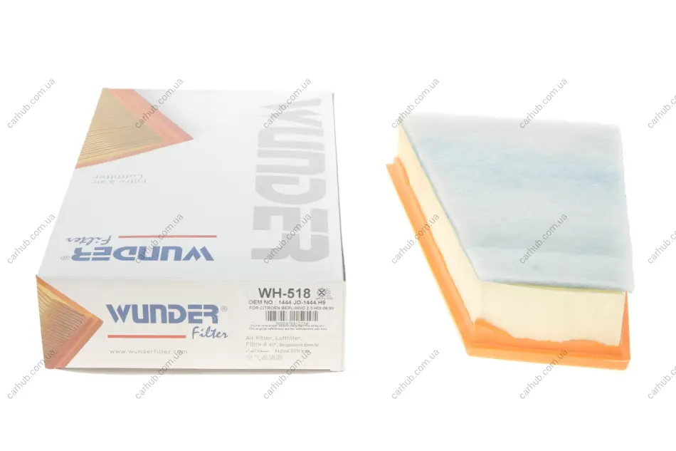 Фільтр повітряний Citroen Berlingo 2.0HDI -03 (з поролоном) WUNDER FILTER WH 518 (фото 1)