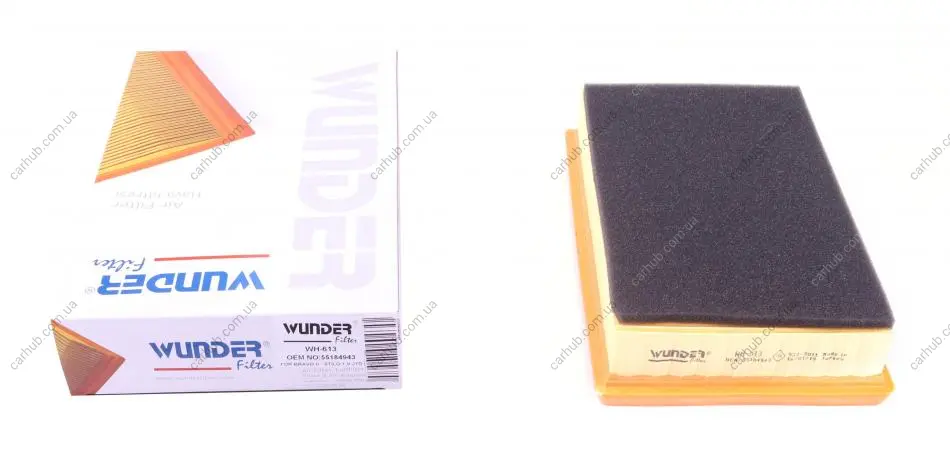 Фільтр повітряний Fiat Bravo II/Stilo 1.9JTD 01- WUNDER FILTER WH 613 (фото 1)