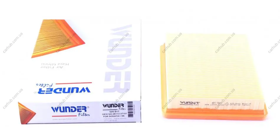 Фільтр повітряний Hyundai Sonata 2.0/2.5/2.7 98-04 WUNDER FILTER WH 911 (фото 1)